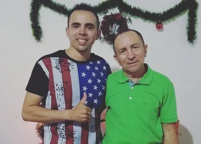 Domingos e Virgílio Cardoso, pai e filho que foram encontrados mortos na Barragem Mesa de Pedra em Valença