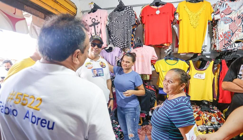 Fábio Abreu conversou com os comerciantes