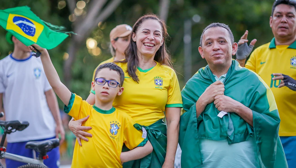Família no ato em apoio a Bolsonaro