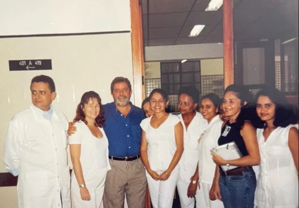 Flávio Nogueira ao lado do ex-presidente Luiz Inácio Lula da Silva