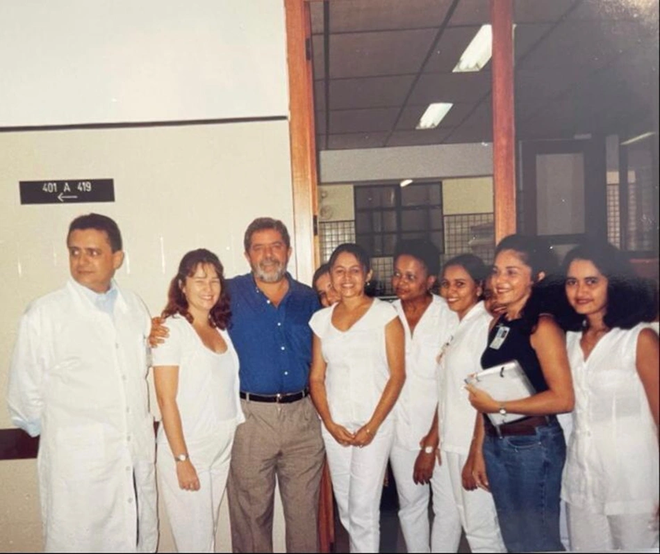 Flávio Nogueira ao lado do ex-presidente Luiz Inácio Lula da Silva