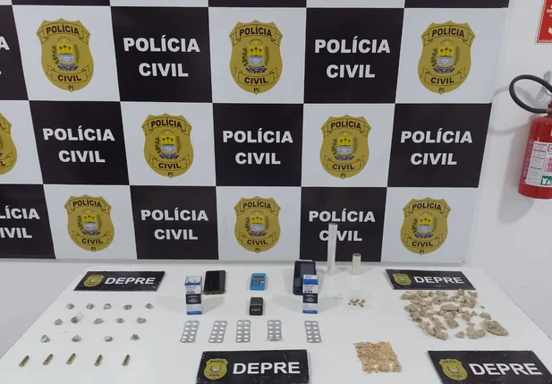 Homem é preso em flagrante com drogas e munições em Teresina