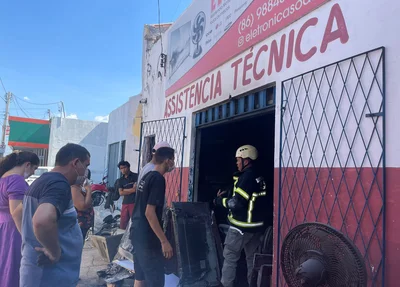 Incêndio atingiu loja de assistência técnica na zona norte de Teresina