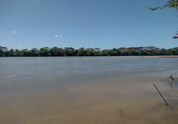 Local onde as vítimas se afogaram no Rio Parnaíba