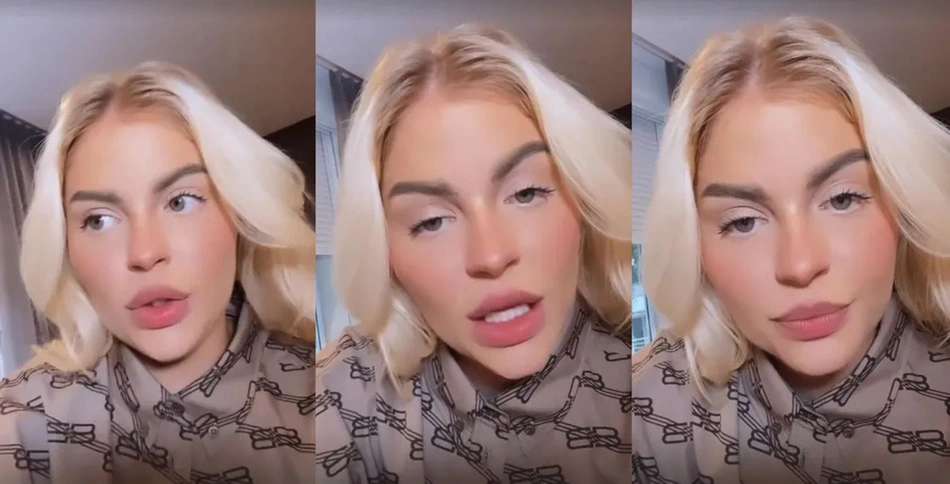 Luísa Sonza durante pronunciamento nos stories, nessa segunda-feira (26)