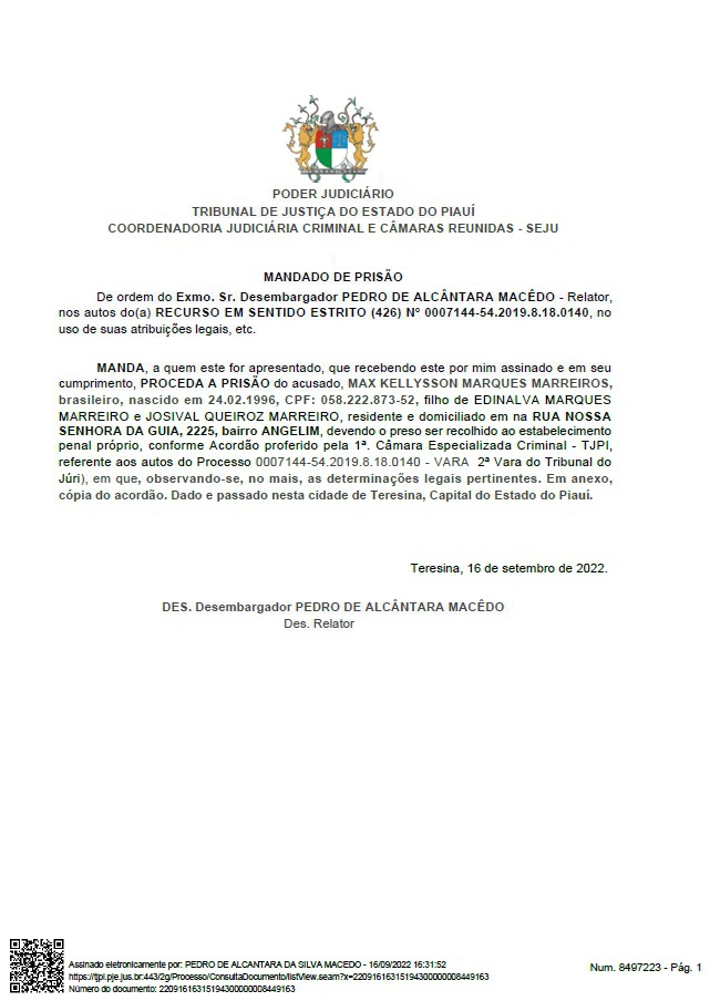 Mandado de prisão