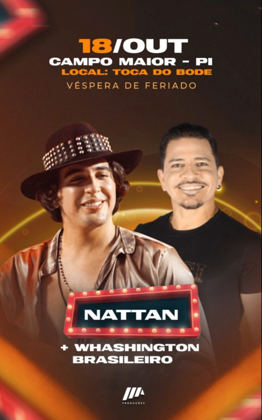 Nattanzinho e Washington Brasileiro em Campo Maior