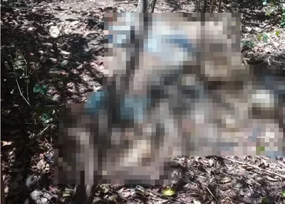 Ossada humana encontrada no Assentamento Santana Nossa Esperança