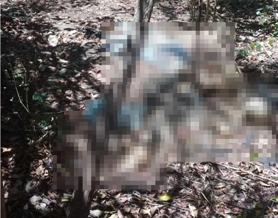 Ossada humana encontrada no Assentamento Santana Nossa Esperança