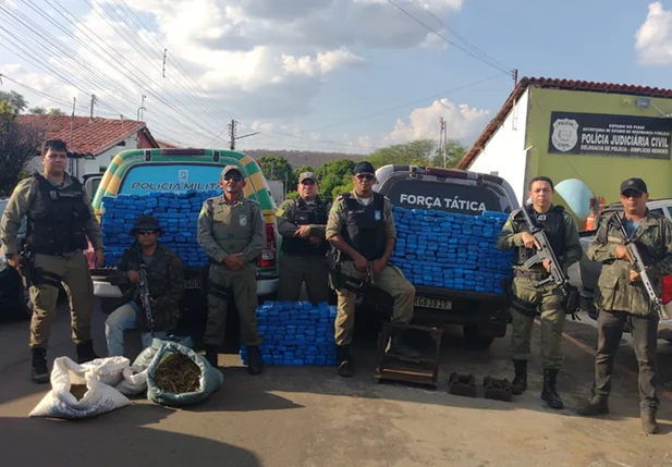 PM desarticula boca de fumo, realiza grande apreensão e prende traficante em Santo Inácio do Piauí