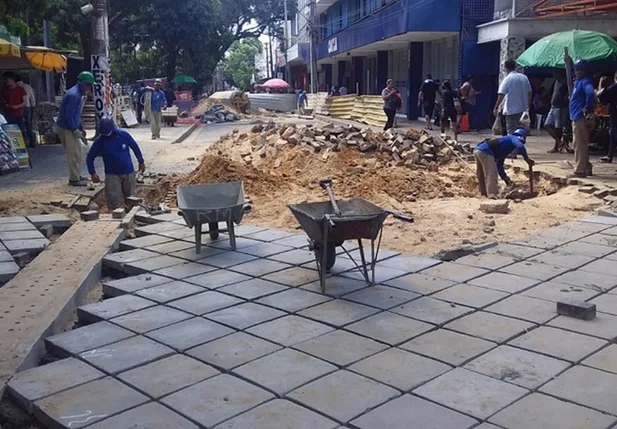 Prefeitura intensifica as obras de revitalização do centro de Teresina