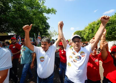Rafael Fonteles e Wellington Dias em Cabeceiras