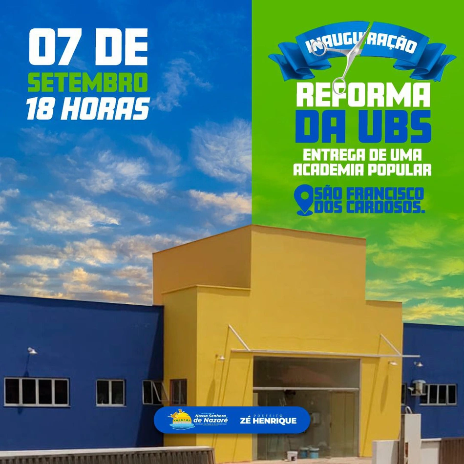 Reforma da UBS de Nossa Senhora de Nazaré será entregue nesta quarta