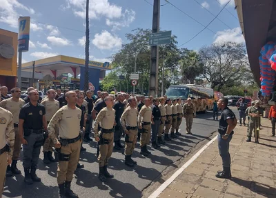 Regina Sousa na formatura da nova turma de operadores da Força Estadual Integrada de Segurança Pública (Feisp)