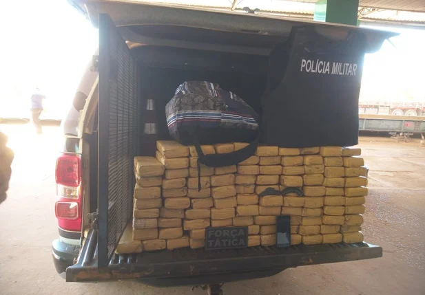 Tabletes de maconha apreendidos