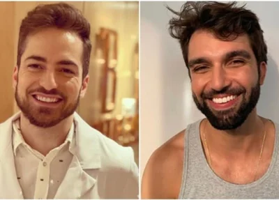 Thales, viúvo de Paulo Gustavo, e o cantor Silva