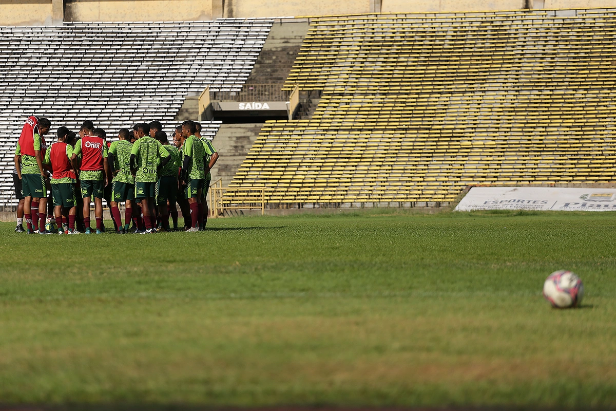 Time se preparando para a partida