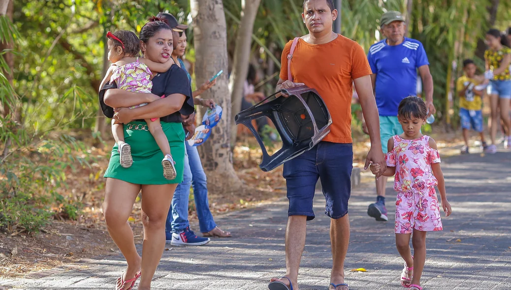 Várias famílias estiveram prensentes no desfile 7 de setembro
