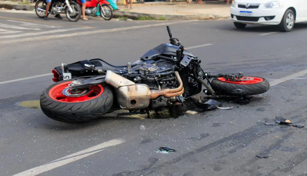 Yamaha após colisão