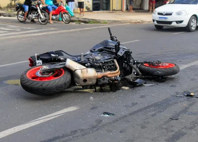 Yamaha após colisão