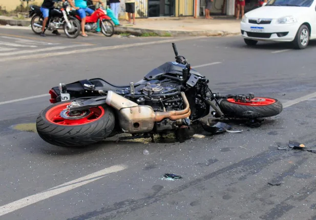 Yamaha após colisão