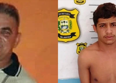 À esquerda o comerciante Edgar Leocádio e à direita o acusado do homicídio