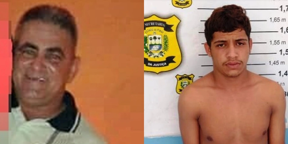 À esquerda o comerciante Edgar Leocádio e à direita o acusado do homicídio