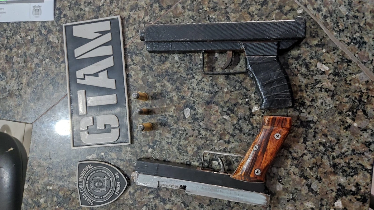 Armas e munições apreendidas pela Guarda Civil Municipal de Timon