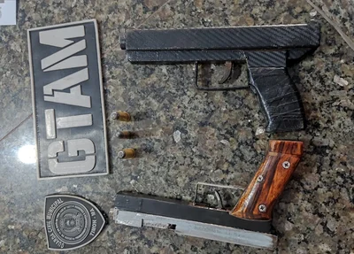 Armas e munições apreendidas pela Guarda Civil Municipal de Timon