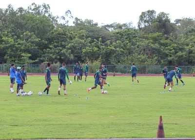 Atletas se preparando para o campeonato