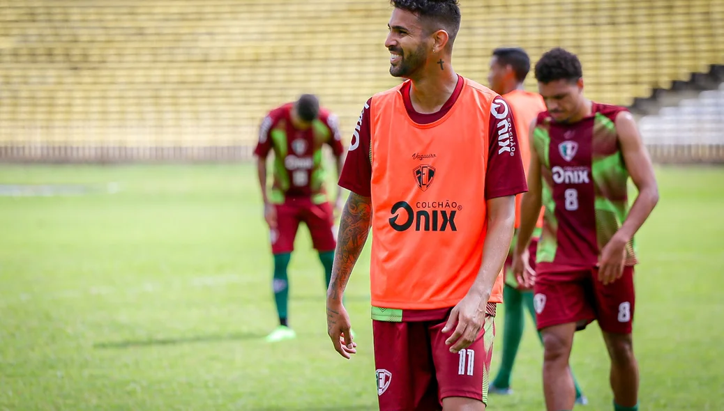 Augusto durante o treino recreativo do Fluminense Pi