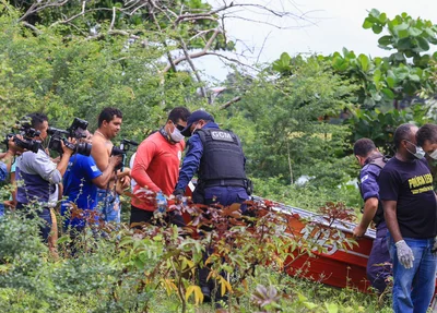 Bombeiros retiraram o corpo da água