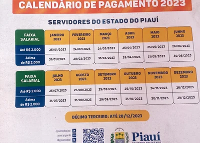 Calendário de Pagamento 2023