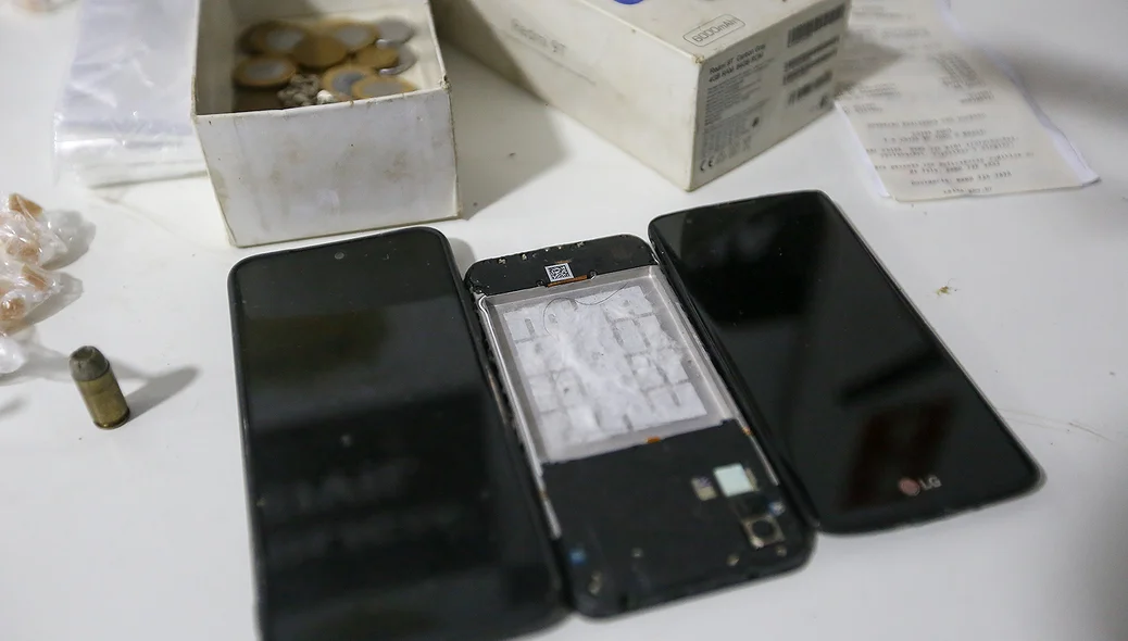 Celulares apreendidos