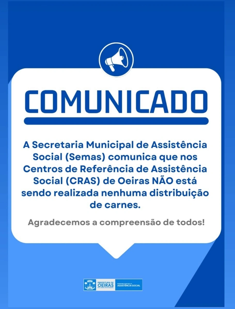 Comunicado da SEMAS