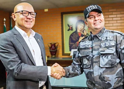 Deputado Franzé Silva e coronel Scheiwann Lopes