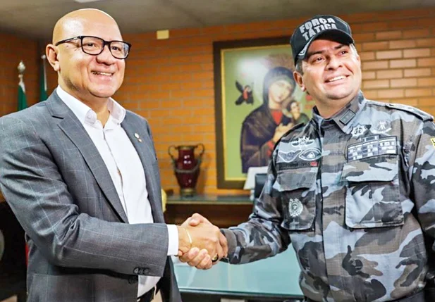 Deputado Franzé Silva e coronel Scheiwann Lopes