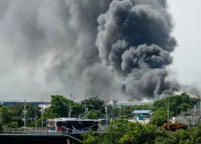 Fogo atinge galpão do terminal de cargas nem aeroporto do RJ