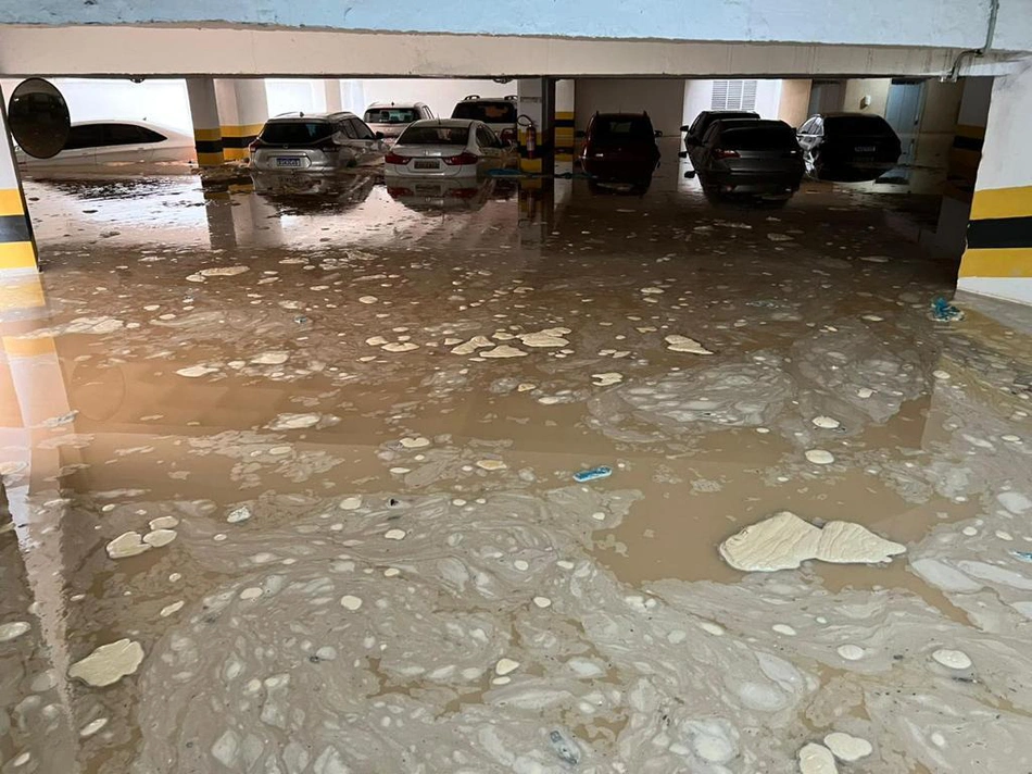 Garagem do condomínio Mirante Theresina após tragédia