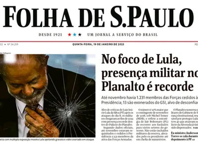 Imagem da capa da Folha de São Paulo dividiu opiniões nas redes sociais