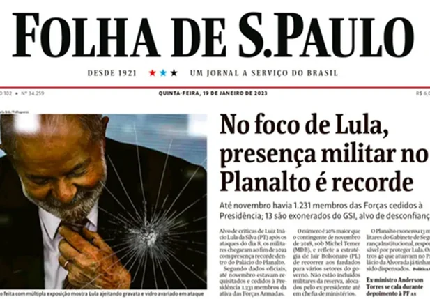Imagem da capa da Folha de São Paulo dividiu opiniões nas redes sociais
