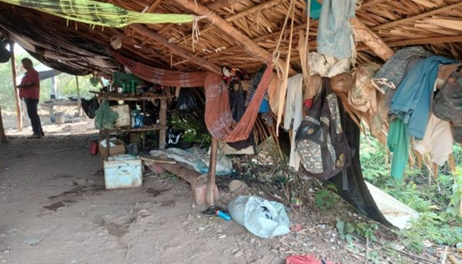 Local em que se encontrava os trabalhadores