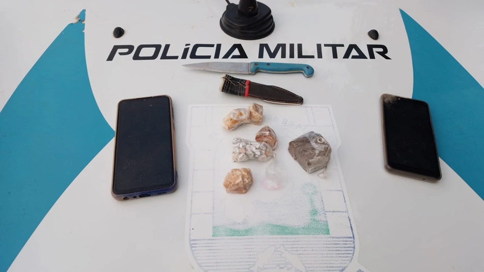 Materiais apreendidos no 24º BPM