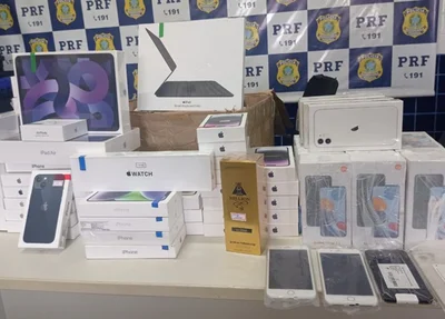 Materiais apreendidos pela PRF em Piripiri