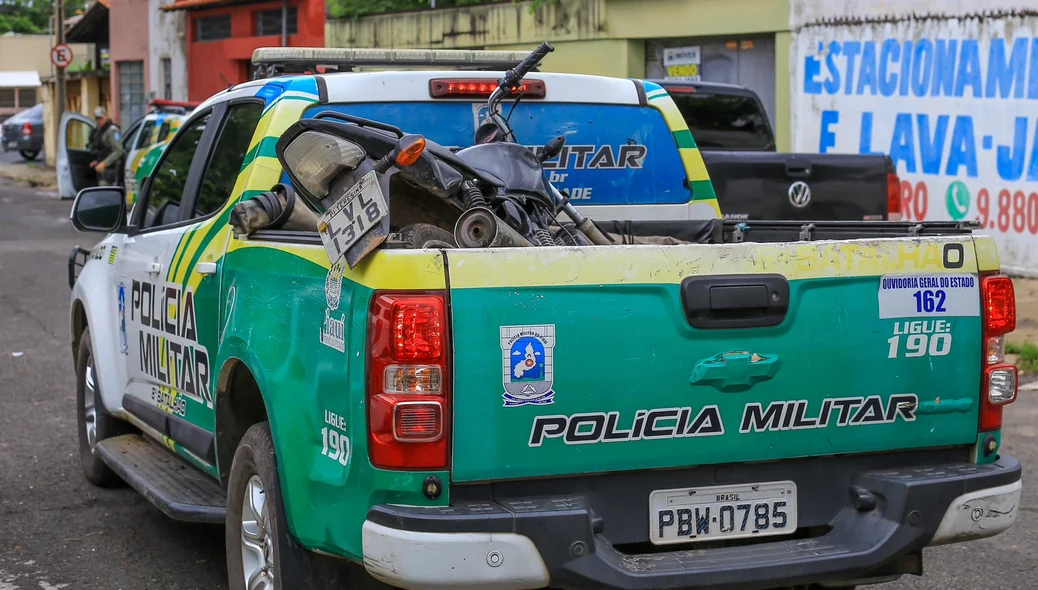 Moto encontrada em posse dos suspeitos