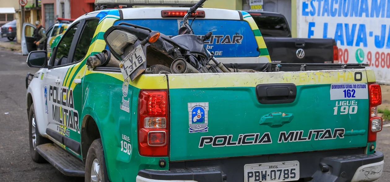 Moto encontrada em posse dos suspeitos