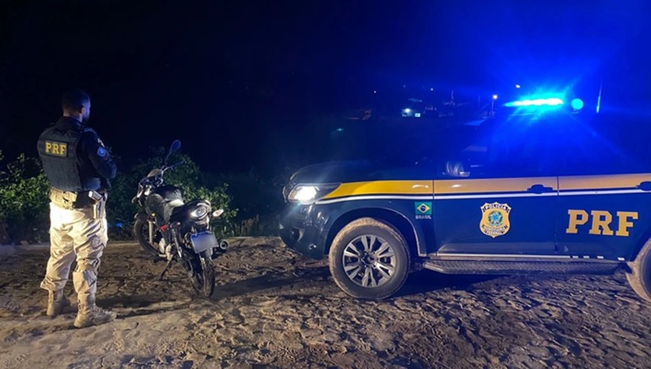 Motocicleta apreendida pela PRF em Floriano