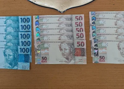 Notas falsas apreendidas com suspeito em Teresina