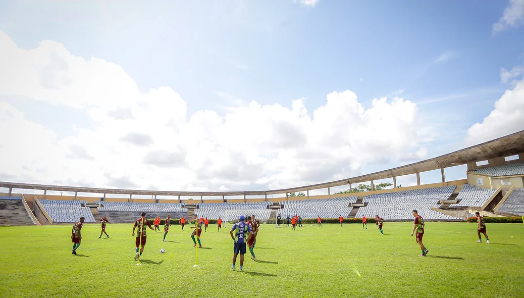 O treino do Fluminense Pi aconteceu no Albertão