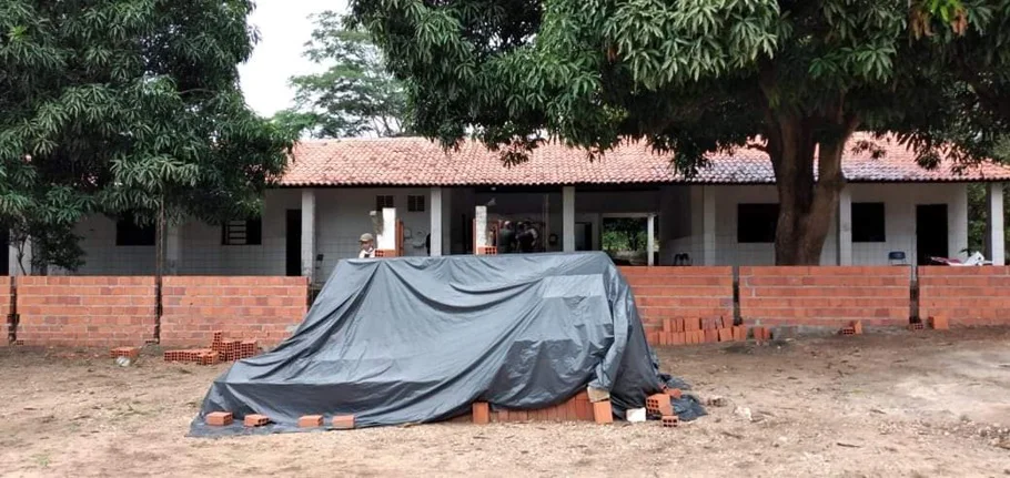 Obra no povoado Lagoa Nova